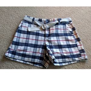 Faded Glory Red White and Blue plaid shorts